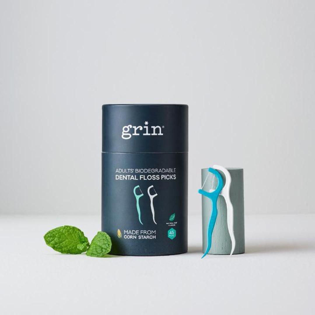 Grin Adult's Biodegradable Dental Floss Picks 45 image 0